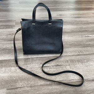 Clare V - Black Perforated Petite Simple Tote